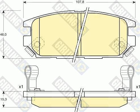 Girling 6131999 - Комплект спирачно феродо, дискови спирачки vvparts.bg