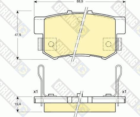 Girling 6131919 - Комплект спирачно феродо, дискови спирачки vvparts.bg