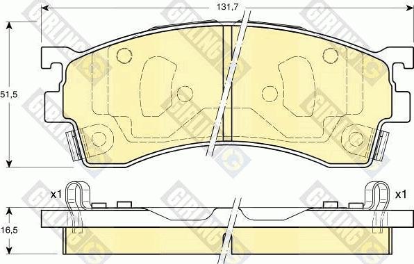 Girling 6131929 - Комплект спирачно феродо, дискови спирачки vvparts.bg