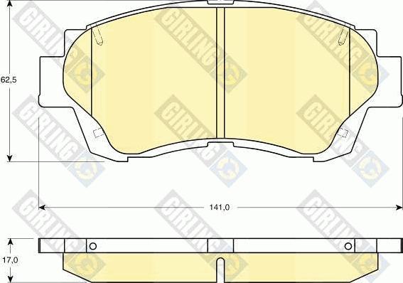 Girling 6131559 - Комплект спирачно феродо, дискови спирачки vvparts.bg