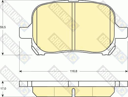 Girling 6131529 - Комплект спирачно феродо, дискови спирачки vvparts.bg