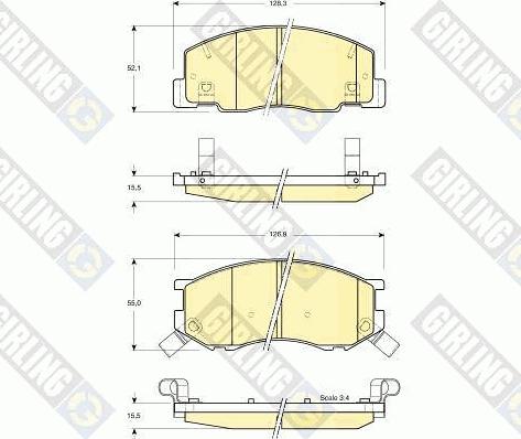 Girling 6131579 - Комплект спирачно феродо, дискови спирачки vvparts.bg