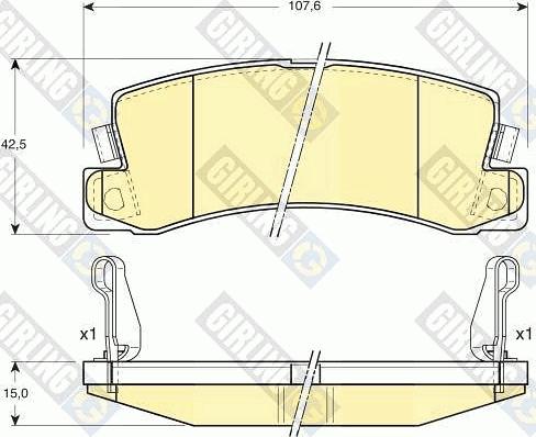 Girling 6131649 - Комплект спирачно феродо, дискови спирачки vvparts.bg