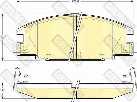 Girling 6131619 - Комплект спирачно феродо, дискови спирачки vvparts.bg