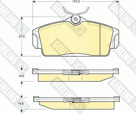 Girling 6131681 - Комплект спирачно феродо, дискови спирачки vvparts.bg