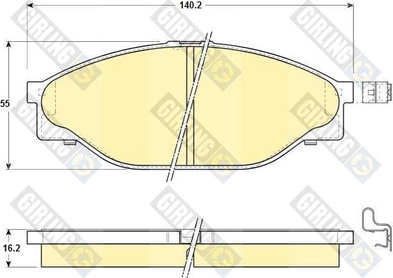 Girling 6131099 - Комплект спирачно феродо, дискови спирачки vvparts.bg