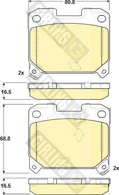 Girling 6131059 - Комплект спирачно феродо, дискови спирачки vvparts.bg