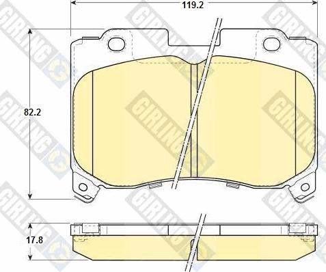 Girling 6131069 - Комплект спирачно феродо, дискови спирачки vvparts.bg