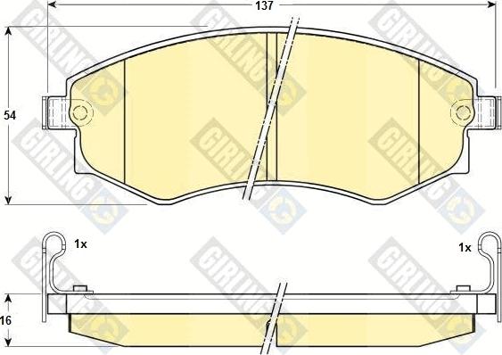 Girling 6131019 - Комплект спирачно феродо, дискови спирачки vvparts.bg