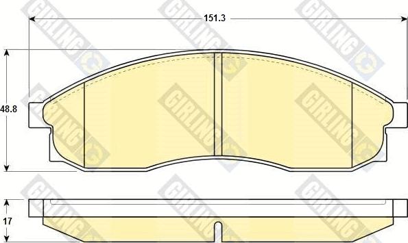 Girling 6131079 - Комплект спирачно феродо, дискови спирачки vvparts.bg