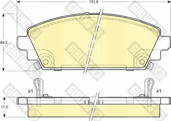 Girling 6131891 - Комплект спирачно феродо, дискови спирачки vvparts.bg