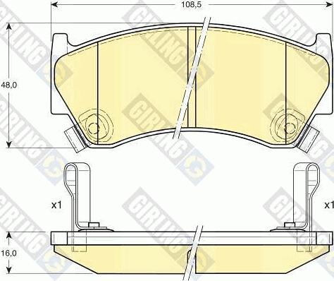 Girling 6131809 - Комплект спирачно феродо, дискови спирачки vvparts.bg