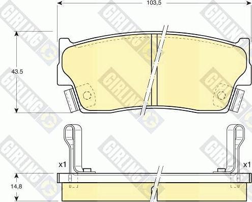 Girling 6131839 - Комплект спирачно феродо, дискови спирачки vvparts.bg