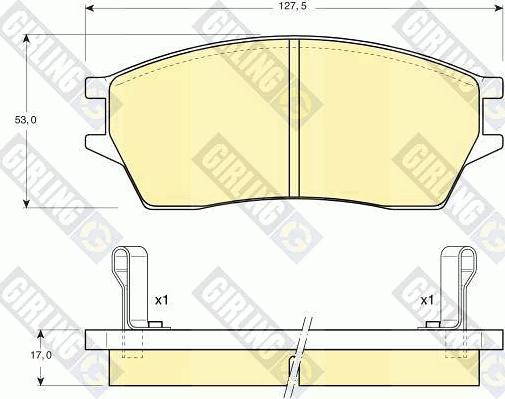 Girling 6131289 - Комплект спирачно феродо, дискови спирачки vvparts.bg