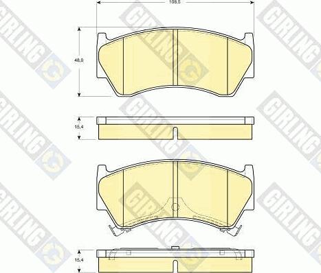 Girling 6133919 - Комплект спирачно феродо, дискови спирачки vvparts.bg