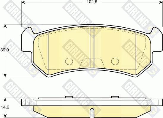 Girling 6133489 - Комплект спирачно феродо, дискови спирачки vvparts.bg