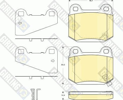 Girling 6133509 - Комплект спирачно феродо, дискови спирачки vvparts.bg