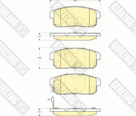 Girling 6133579 - Комплект спирачно феродо, дискови спирачки vvparts.bg