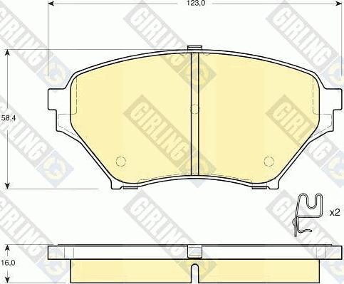 Girling 6133029 - Комплект спирачно феродо, дискови спирачки vvparts.bg