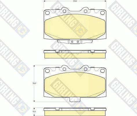 Girling 6133079 - Комплект спирачно феродо, дискови спирачки vvparts.bg