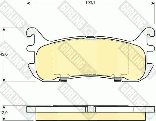 Girling 6133199 - Комплект спирачно феродо, дискови спирачки vvparts.bg