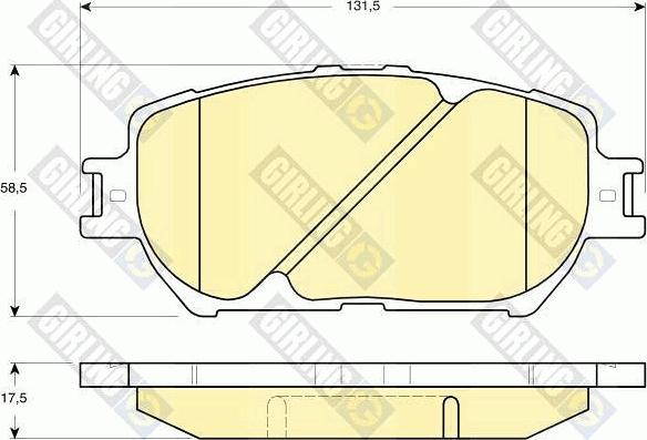 Girling 6133149 - Комплект спирачно феродо, дискови спирачки vvparts.bg