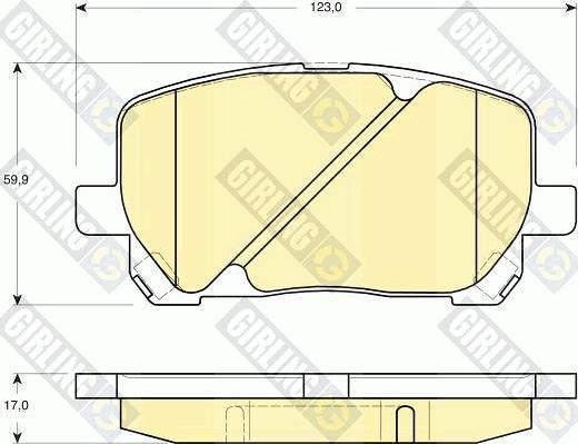 Girling 6133159 - Комплект спирачно феродо, дискови спирачки vvparts.bg