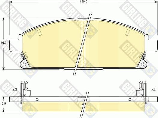 Girling 6133129 - Комплект спирачно феродо, дискови спирачки vvparts.bg