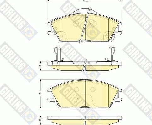 Girling 6133319 - Комплект спирачно феродо, дискови спирачки vvparts.bg