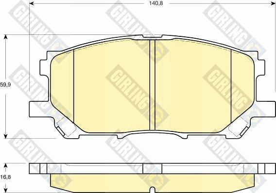 Girling 6133389 - Комплект спирачно феродо, дискови спирачки vvparts.bg