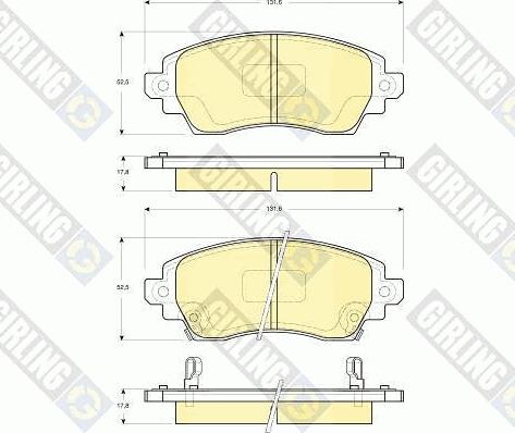 Girling 6133339 - Комплект спирачно феродо, дискови спирачки vvparts.bg