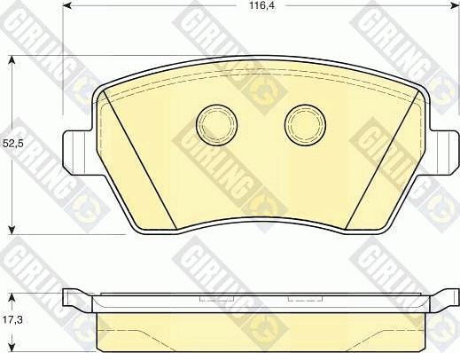 Girling 6133321 - Комплект спирачно феродо, дискови спирачки vvparts.bg