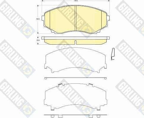 Girling 6133269 - Комплект спирачно феродо, дискови спирачки vvparts.bg