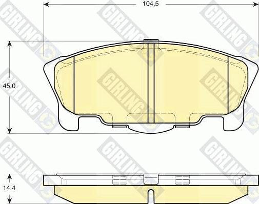 Girling 6133209 - Комплект спирачно феродо, дискови спирачки vvparts.bg