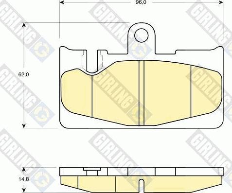 Girling 6133239 - Комплект спирачно феродо, дискови спирачки vvparts.bg