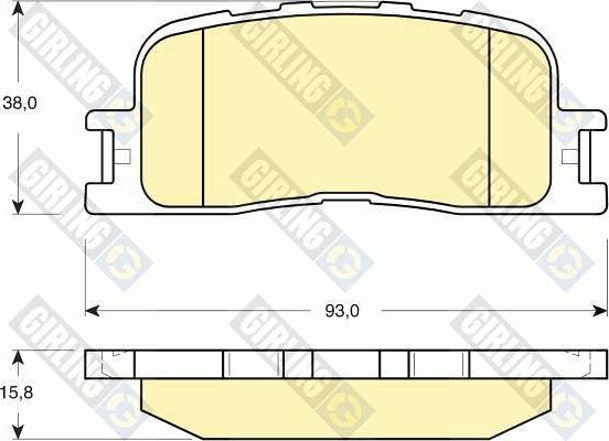 Girling 6133749 - Комплект спирачно феродо, дискови спирачки vvparts.bg