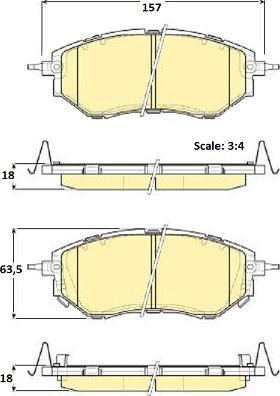 Girling 6133729 - Комплект спирачно феродо, дискови спирачки vvparts.bg