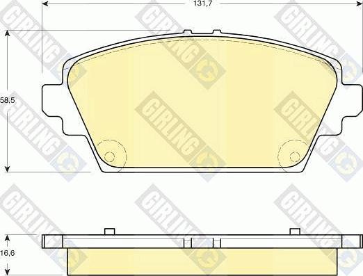 Girling 6132919 - Комплект спирачно феродо, дискови спирачки vvparts.bg