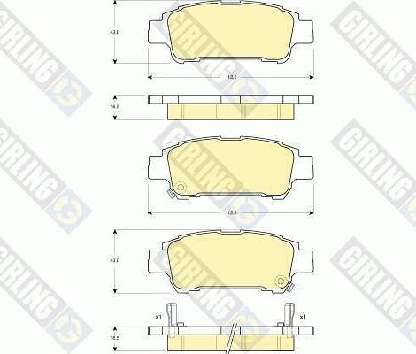 Girling 6132499 - Комплект спирачно феродо, дискови спирачки vvparts.bg