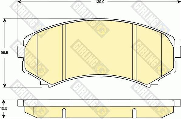 Girling 6132469 - Комплект спирачно феродо, дискови спирачки vvparts.bg