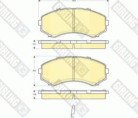 Girling 6132549 - Комплект спирачно феродо, дискови спирачки vvparts.bg