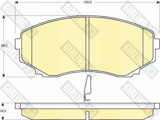 Girling 6132559 - Комплект спирачно феродо, дискови спирачки vvparts.bg