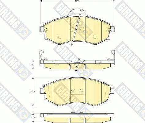 Girling 6132569 - Комплект спирачно феродо, дискови спирачки vvparts.bg