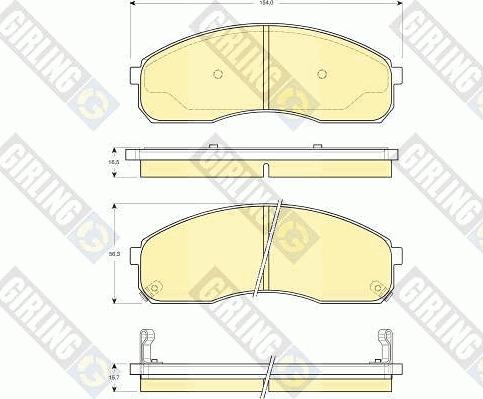 Girling 6132619 - Комплект спирачно феродо, дискови спирачки vvparts.bg