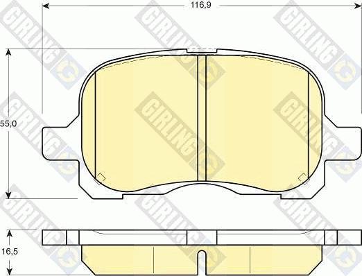 Girling 6132041 - Комплект спирачно феродо, дискови спирачки vvparts.bg