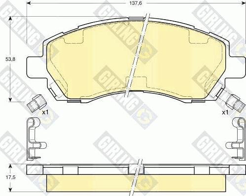 Girling 6132059 - Комплект спирачно феродо, дискови спирачки vvparts.bg