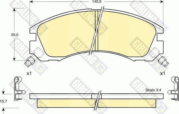 Girling 6132009 - Комплект спирачно феродо, дискови спирачки vvparts.bg