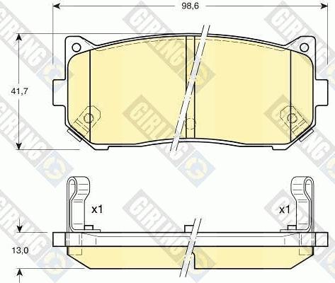 Girling 6132039 - Комплект спирачно феродо, дискови спирачки vvparts.bg