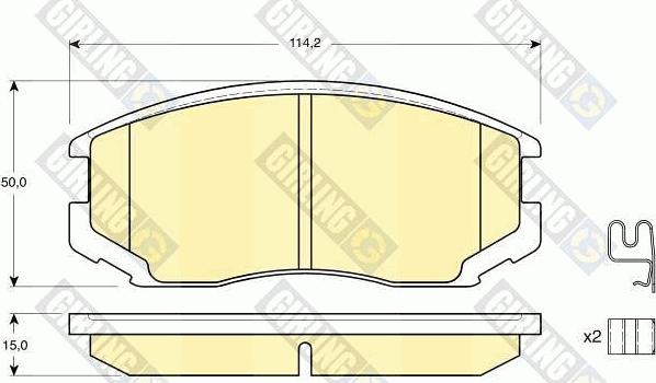 Girling 6132149 - Комплект спирачно феродо, дискови спирачки vvparts.bg