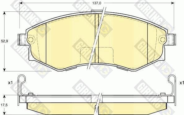 Girling 6132119 - Комплект спирачно феродо, дискови спирачки vvparts.bg